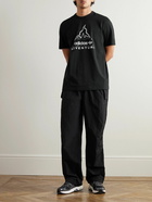 adidas Originals - Adventure Volcano Logo-Print Cotton-Jersey T-Shirt - Black