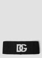 Logo Jacquard Headband in Black