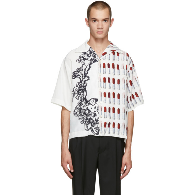 Photo: Prada White Short Sleeve Lipstick and Baroque Shirt