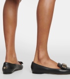 Jimmy Choo Gala embellished leather ballet flats