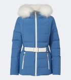 Yves Salomon Belted shearling-trimmed ski jacket
