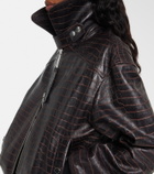 Rabanne Croc-effect leather blouson jacket