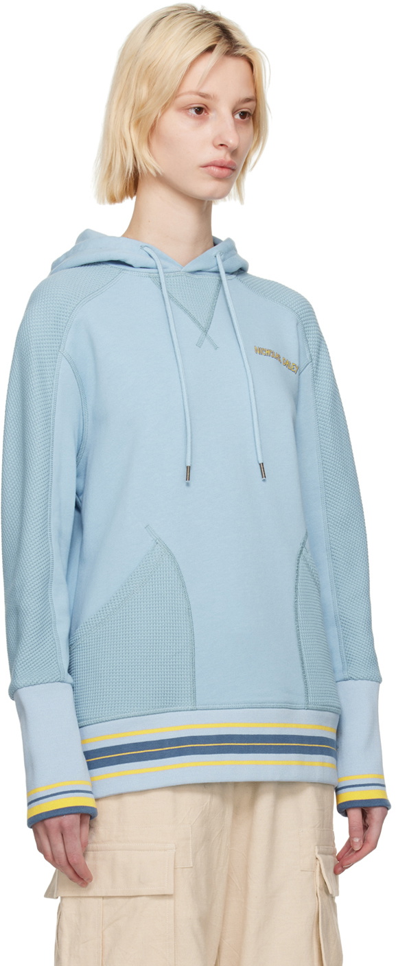 Nicholas Daley Blue Paneled Hoodie