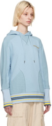 Nicholas Daley Blue Paneled Hoodie
