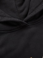 Reese Cooper® - Printed Loopback Organic Cotton-Jersey Hoodie - Black