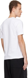 COMME des GARÇONS PLAY White Large Red Heart & Emblem T-shirt