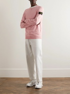 Stone Island - Logo-Appliquéd Garment-Dyed Cotton-Jersey Sweatshirt - Pink