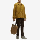 Universal Works Men's Melton Wool Easy Overshirt in Mustard