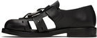 Martine Rose Black Bondage Belt Sandals