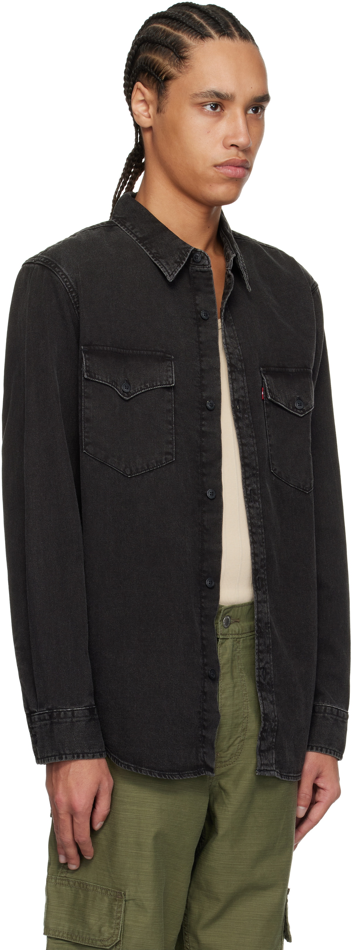 Levi's Black Relaxed Fit Western Denim Overshirt