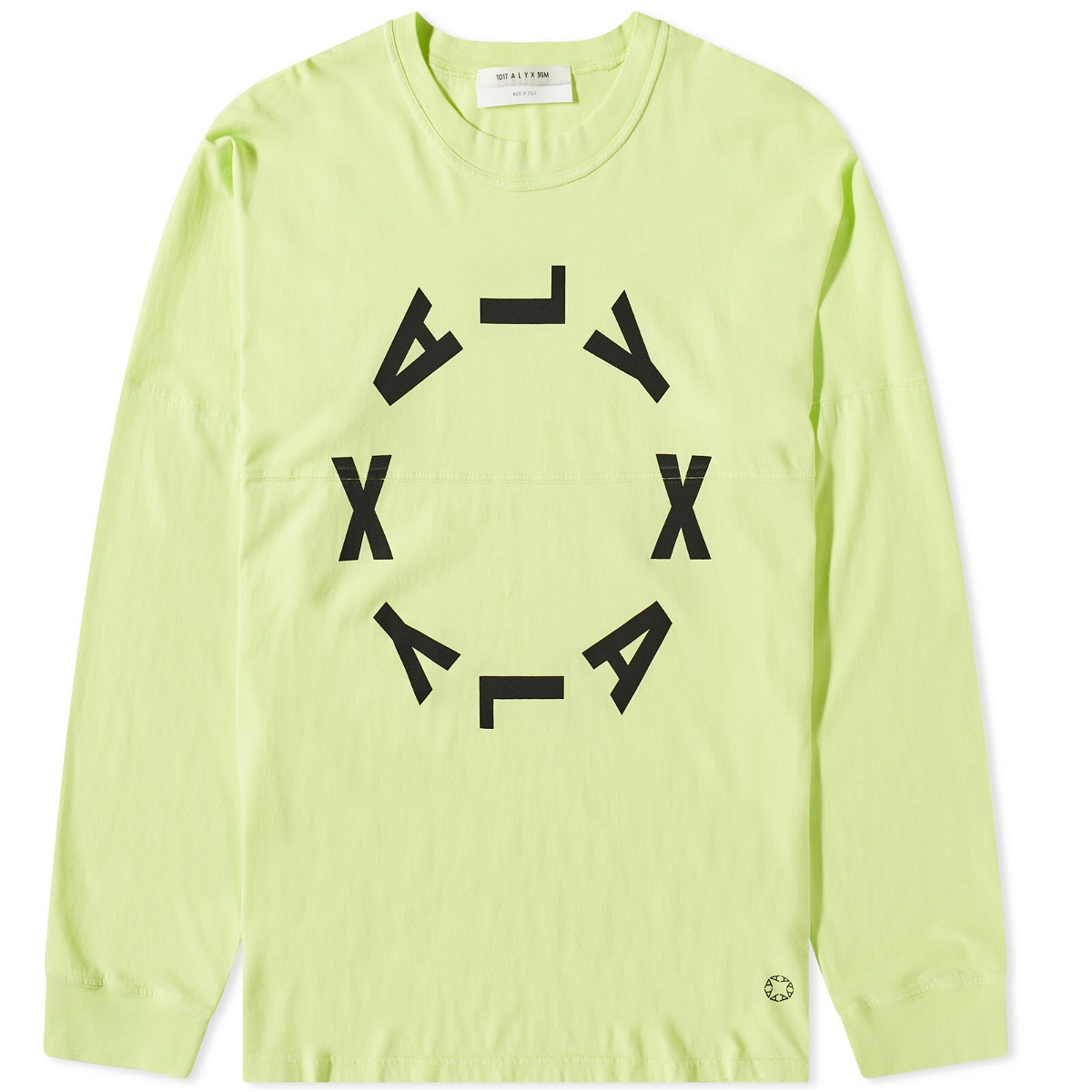 1017 ALYX 9SM Men's Long Sleeve Oversized T-Shirt in Neon Yellow