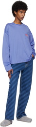 Marni Blue Logo Patch Long Sleeve T-shirt