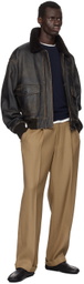 The Row Black Herzog Leather Jacket