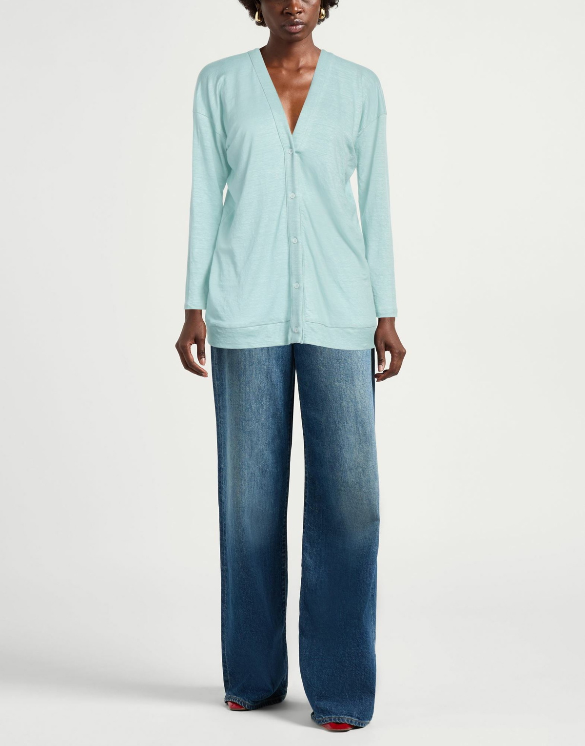 Fedeli Womens Cardigan in Green