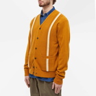 Beams Plus Men's 9G Stripe Cardigan in Mustard