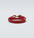 Tom Ford T braided leather bracelet