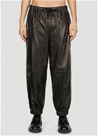 Gucci - Leather Jogging Pants in Black