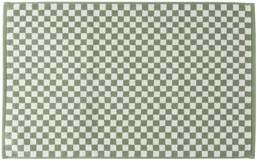Baina Green & White Beppu Bath Mat
