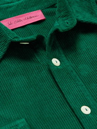 The Elder Statesman - Tie-Dyed Cotton and Cashmere-Blend Corduroy Shirt - Green