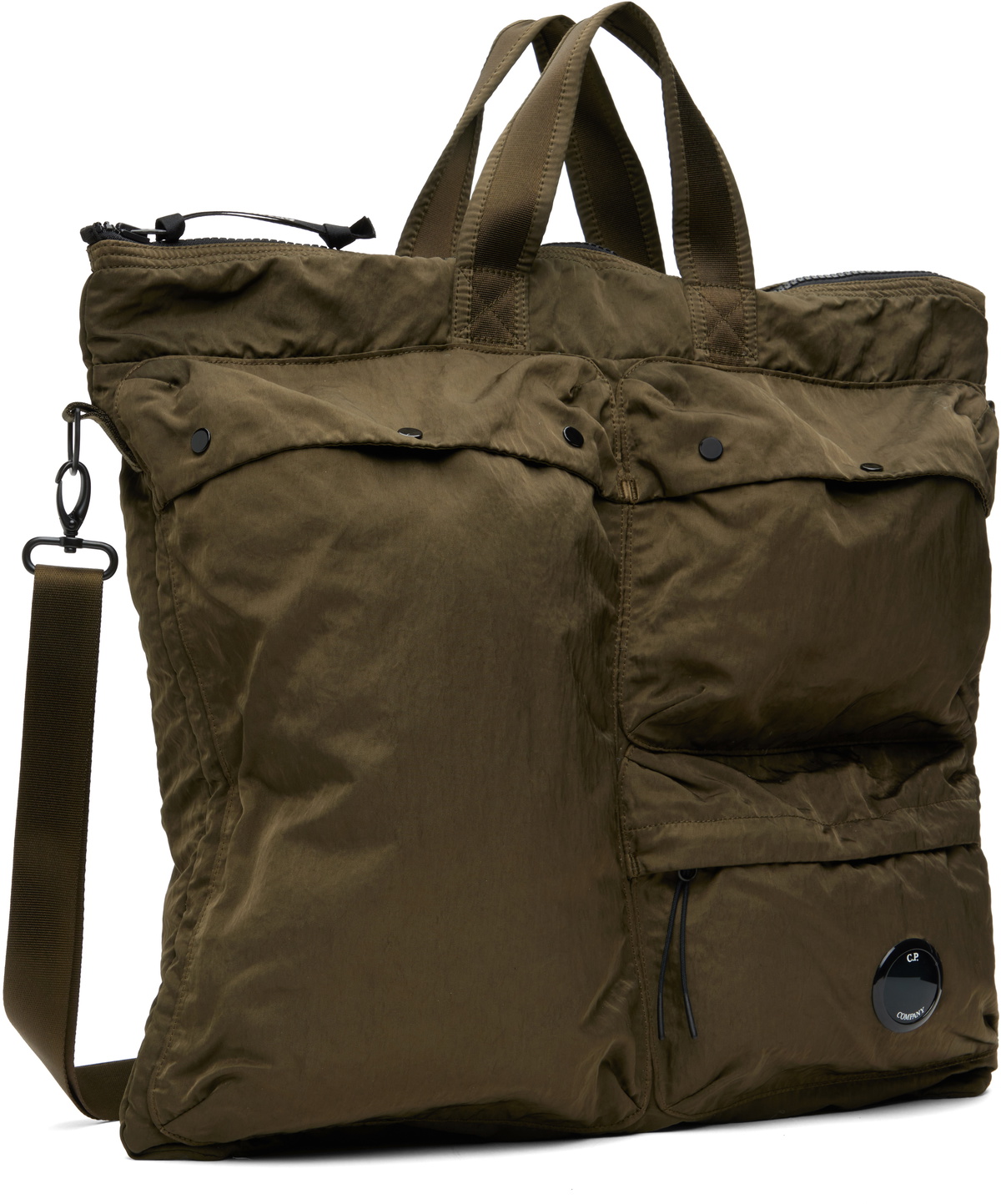 C.P. Company Green Nylon B Lens Tote C.P. Company
