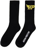 Heron Preston Black & Yellow HP Fly Socks