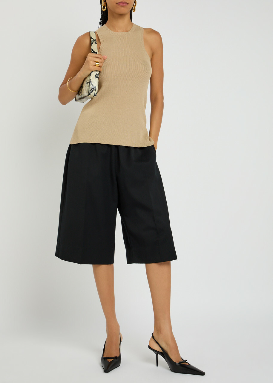 Day Birger ET Mikkelsen Arana Ribbed Cotton-blend Tank Beige