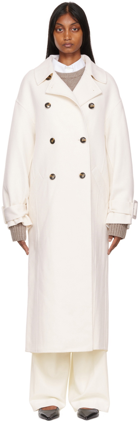 Loulou Studio Off-White Boras Coat