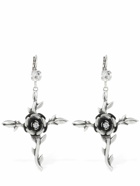BLUMARINE - Rose & Cross Drop Earrings