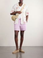 Kardo - Olbia Straight-Leg Cotton Drawstring Shorts - Pink