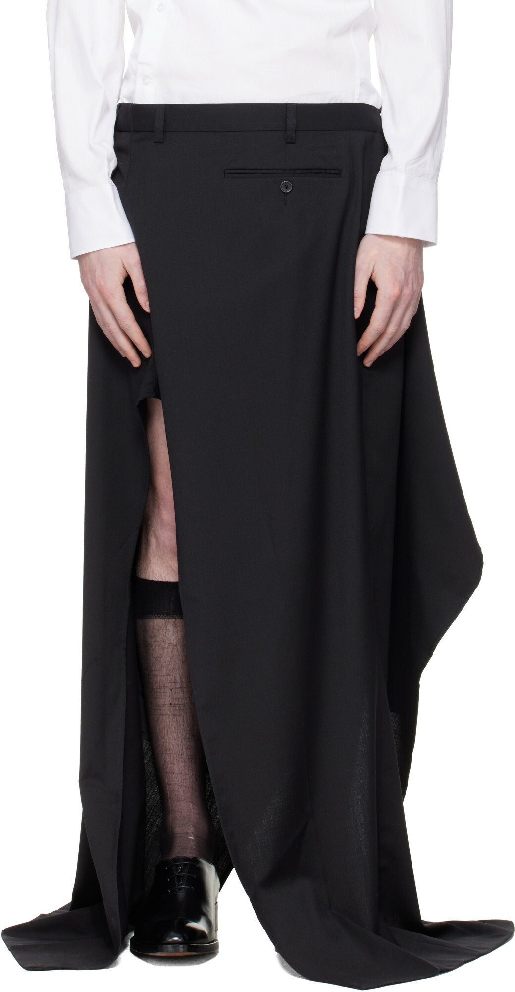 HODAKOVA Black Dropped Maxi Skirt