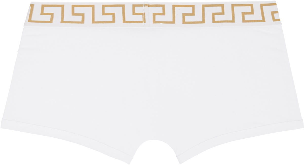 Versace Underwear White Greca Border Boxer Briefs