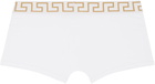 Versace Underwear White Greca Border Boxer Briefs