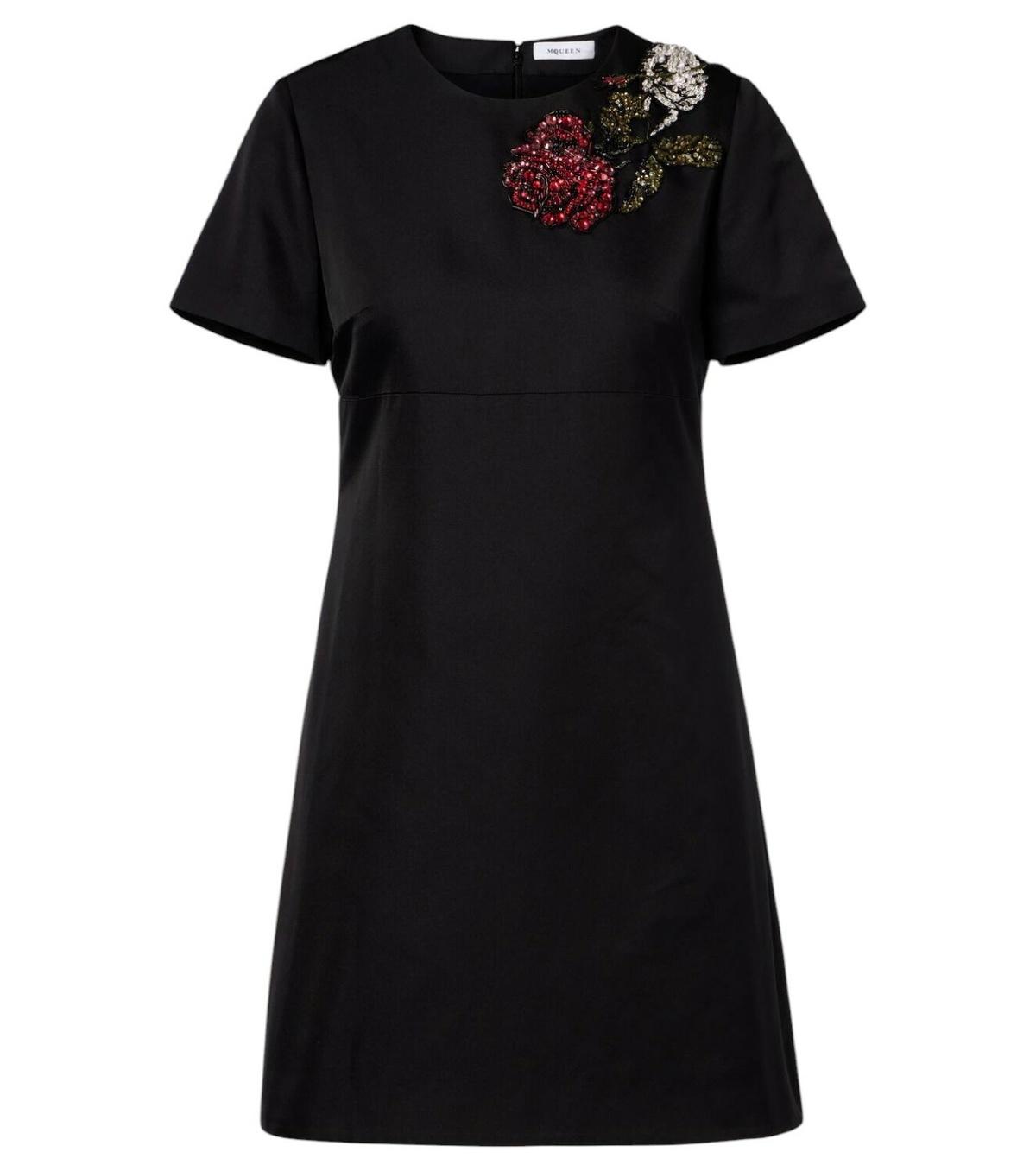 Alexander Mcqueen Tartan Distressed Wool Mini Dress Red