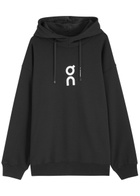 ON Club Logo Cotton-blend Hooded Sweatshirt Black