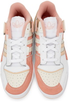 adidas Originals Off-White & Pink Forum Exhibit Low Sneakers