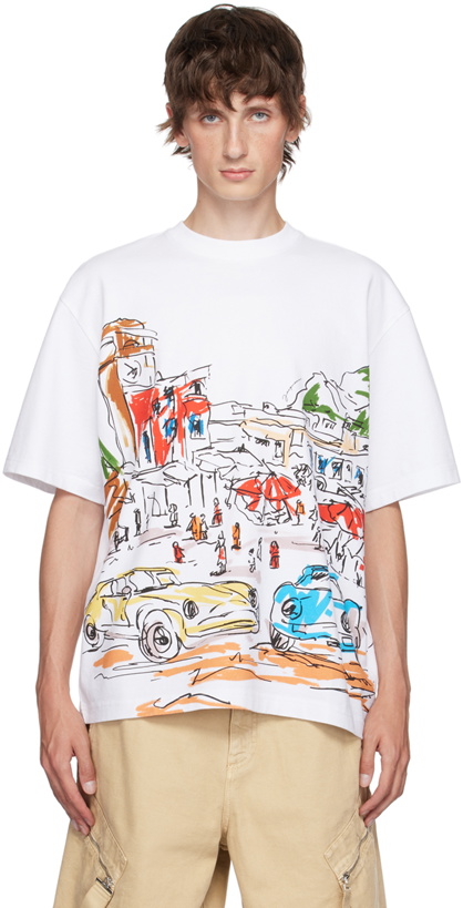 Photo: JACQUEMUS White La Casa 'Le t-shirt Largo' T-Shirt