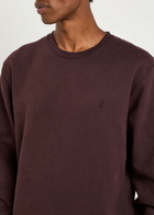 Saint Laurent Logo-embroidered Cotton Sweatshirt Brown
