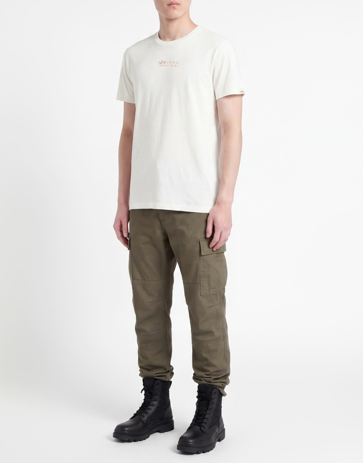Alpha Industries Mens T-shirt Ivory