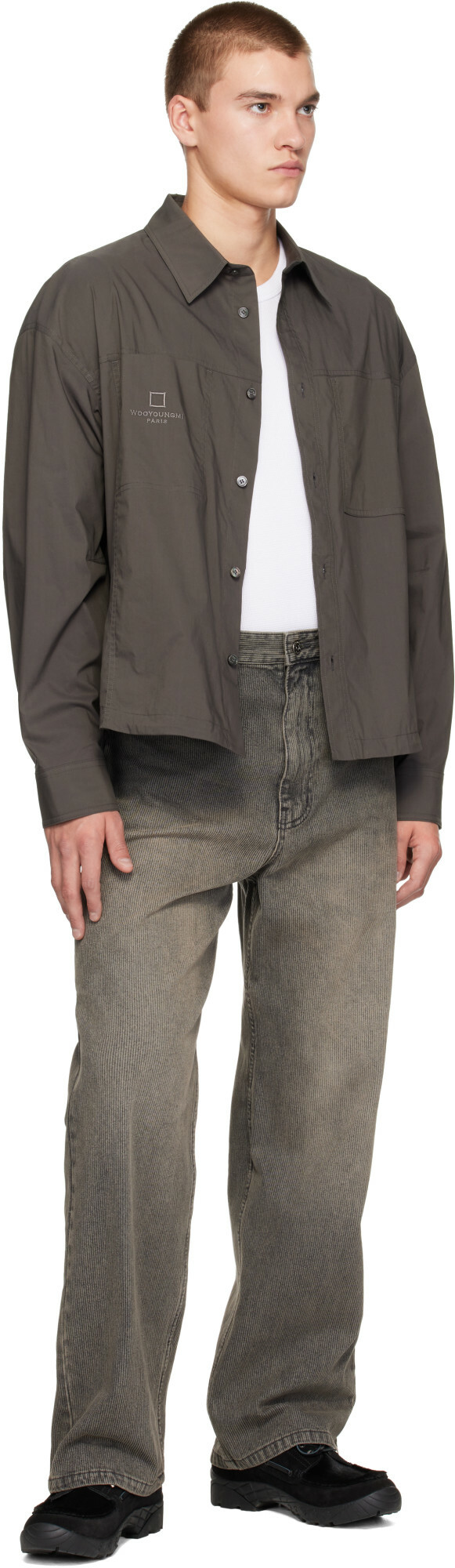 WOOYOUNGMI Gray Chest Pocket Shirt