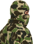 BAPE Green ABC Camo Boa Fleece Balaclava