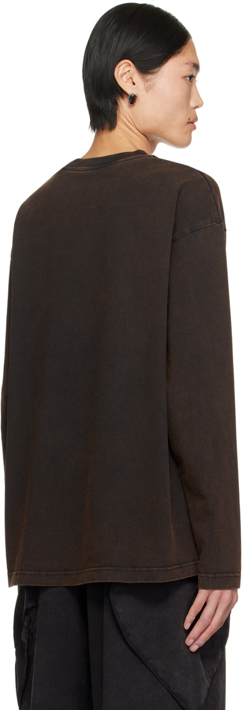 ABRA Brown Graphic Long Sleeve T-Shirt