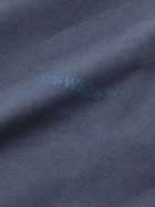 Off-White - Logo-Print Cotton-Jersey T-Shirt - Blue
