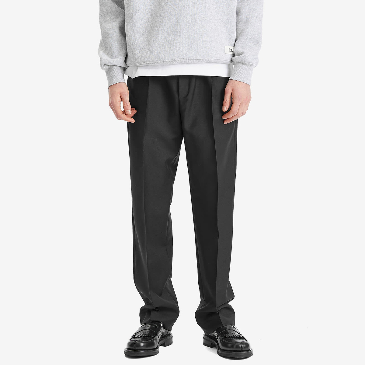 Róhe Men's Elasticated Waist Trousers in Black