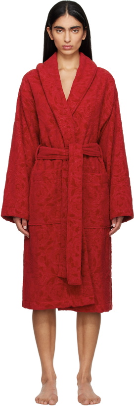 Photo: Versace Underwear Red Barocco Bathrobe