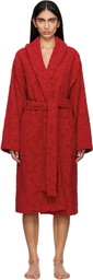 Versace Underwear Red Barocco Bathrobe