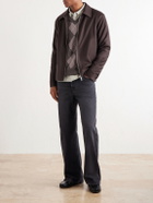 NN07 - Alban 10052 Brushed Wool-Blend Flannel Blouson - Brown