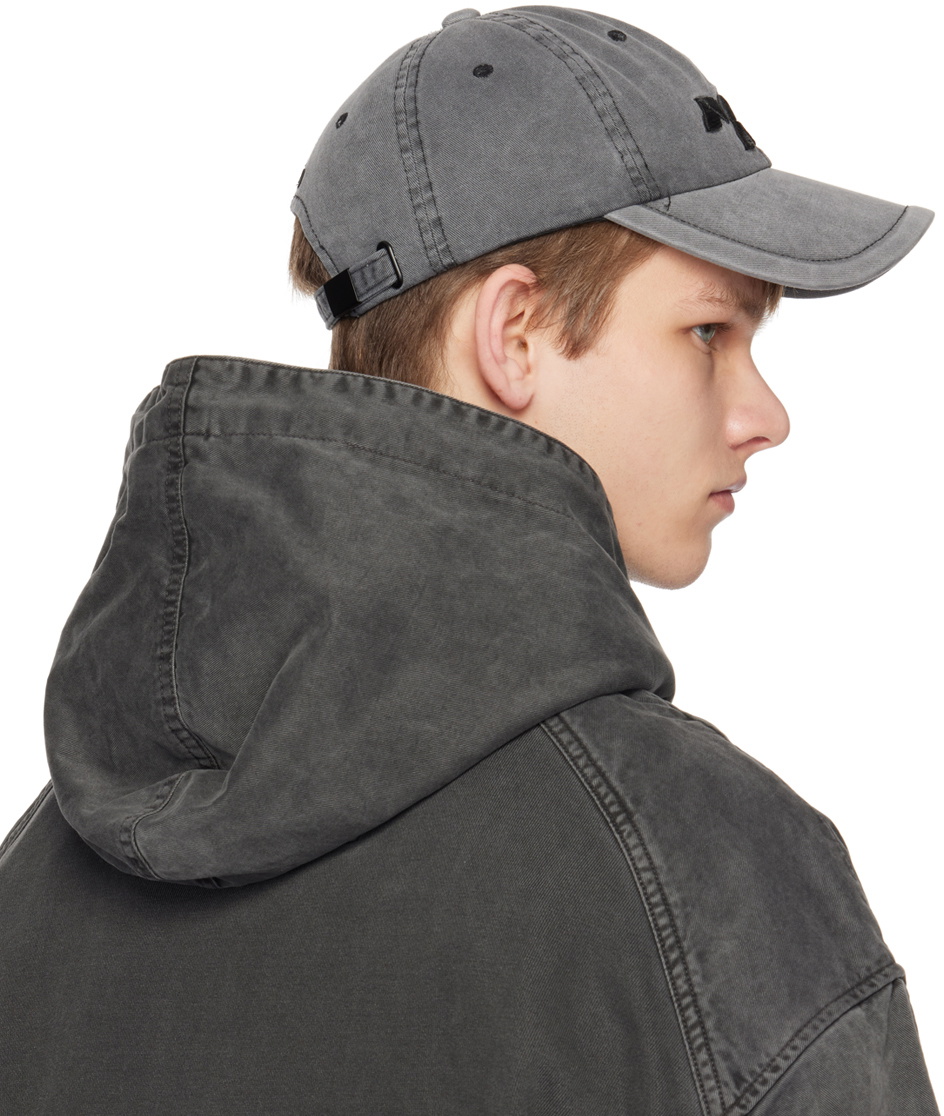 Juun.J Gray Embroidered Cap
