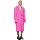 Balenciaga Pink Wool Boxy Coat
