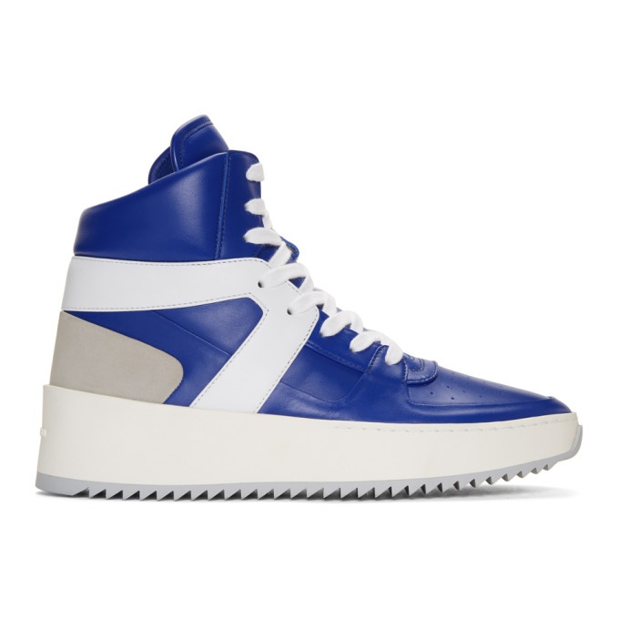 Photo: Fear of God SSENSE Exclusive Blue and White Basketball High-Top Sneakers