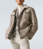 Kiton Suede field jacket